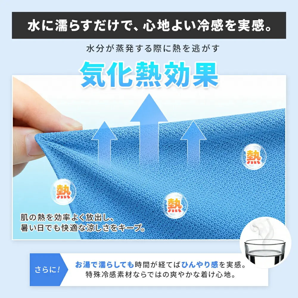 水でひんやり、UVもしっかりガード。冷感フード付きクールポンチョ